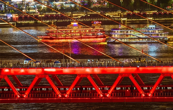 Ponte Qiansimen: un doppio-deck Urban Marvel Weaving Ancient Chongqing nel futuro skyline-3