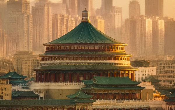 Chongqing People's Auditorium: A Monumental Fusion of Ming-Qing Grandeur and Modern Civic Spirit-3