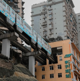 Liziba Station（Light Rail Trough-Buildings)