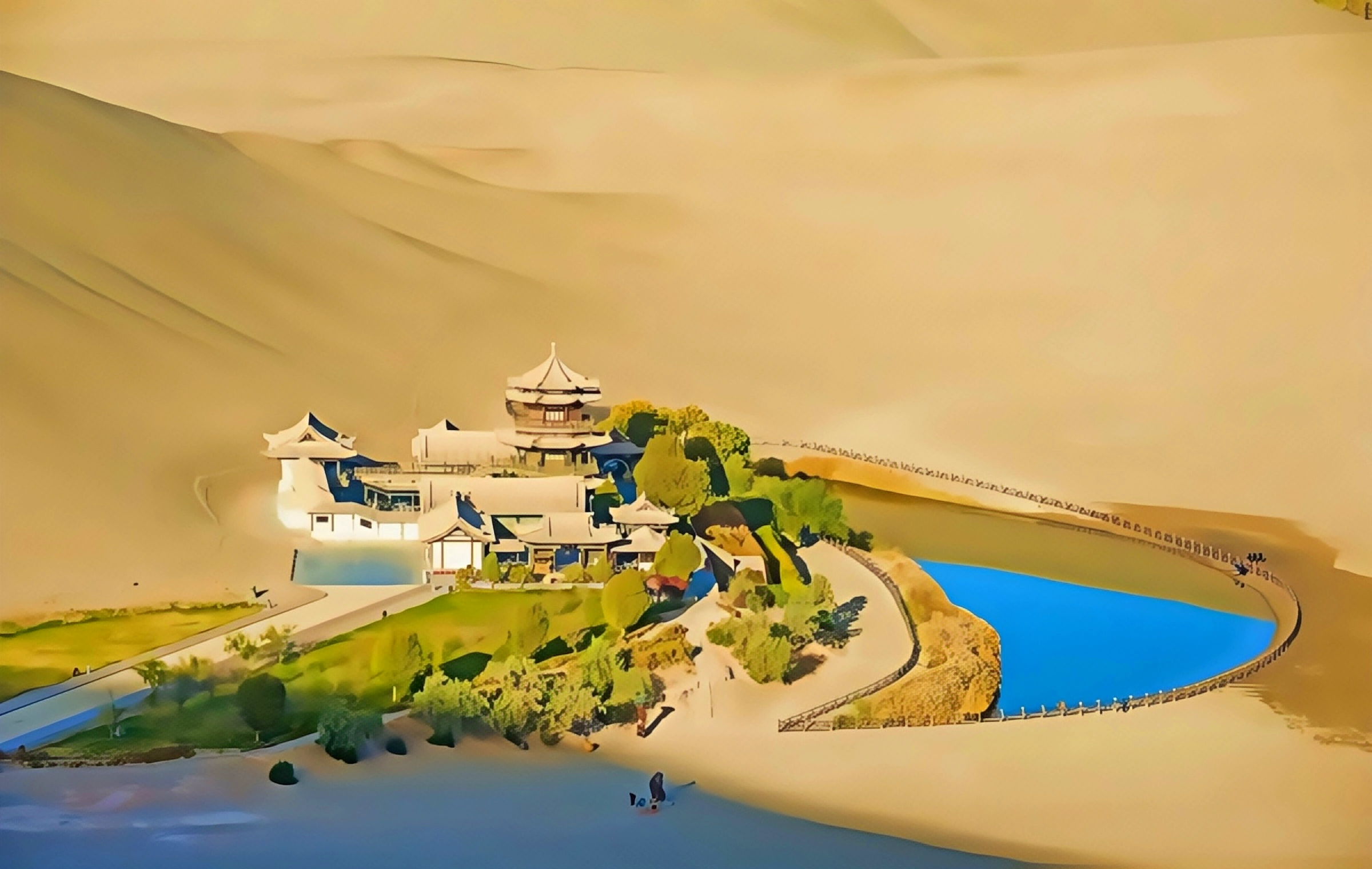 Mingsha Mountain and Crescent Moon Spring