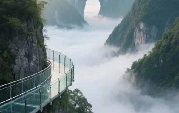 Tianmen mountain glass skywalk