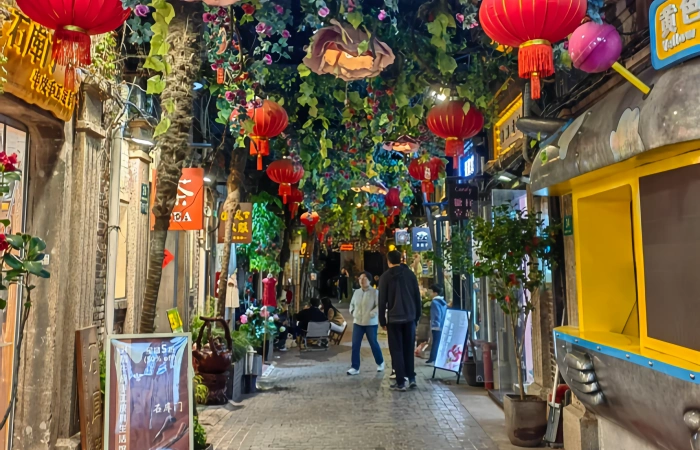 Tianzifang alley streetscape in Shanghai
