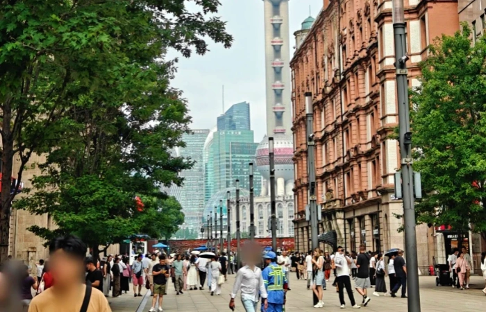 Nanjing Road pedestrian street in Shanghai