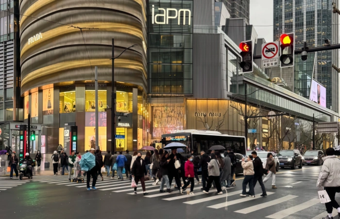 Huaihai Road shopping street in Shanghai