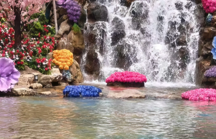 Scenic views along the hiking trail at Tianzidi Scenic Area