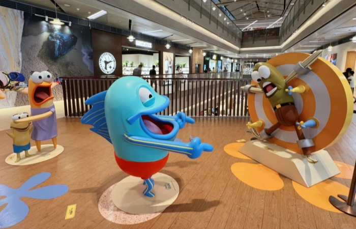 Cartoon character statues at Shanghai Kerry Centre