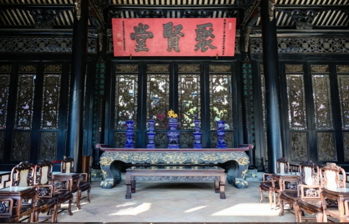 Chen Clan Ancestral Hall courtyard in winter sunlight