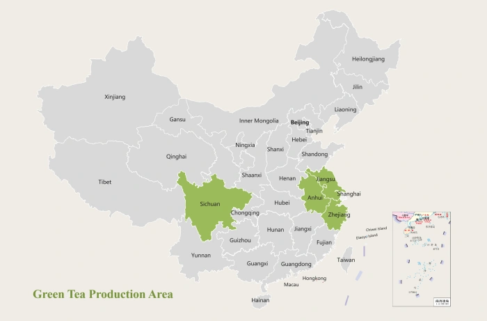 China Green Tea Production Area